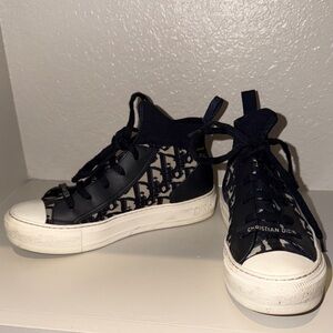 Dior Black and White Ankle Boots